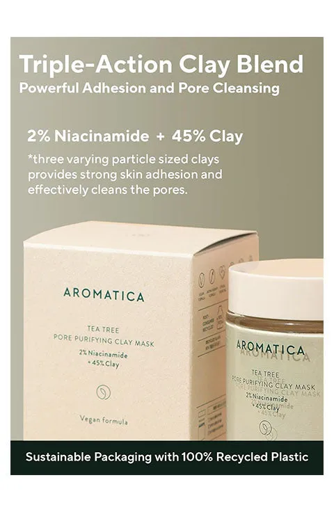 [AROMATICA] Tea tree Pore Purifying Clay Mask (120Ml / 4.2fl.oz)