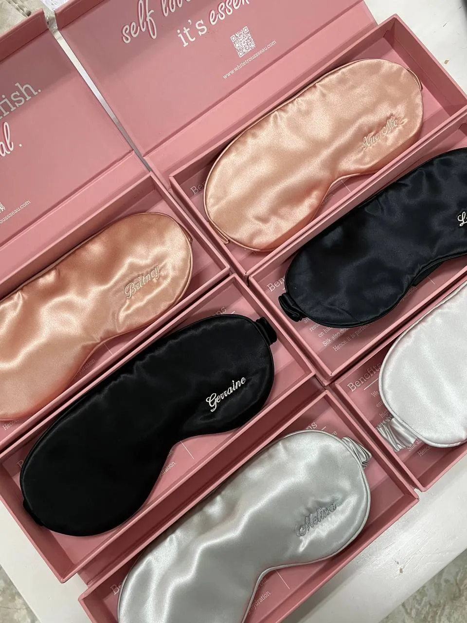 Aurelie Pure Silk Sleep Eye Mask | Champagne
