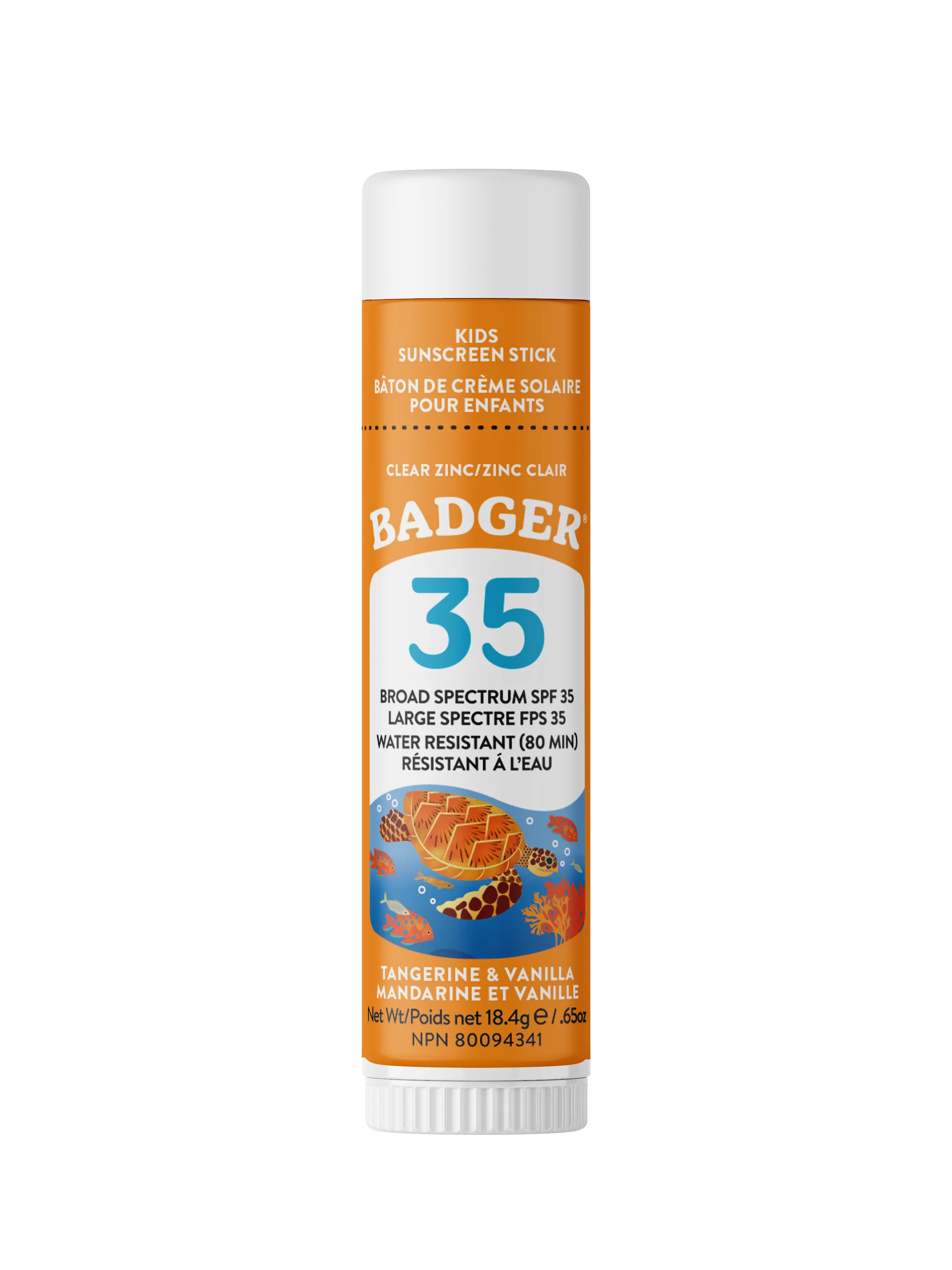 Badger - Spf 35 Clear Zinc Kids Face St, 18.4 g