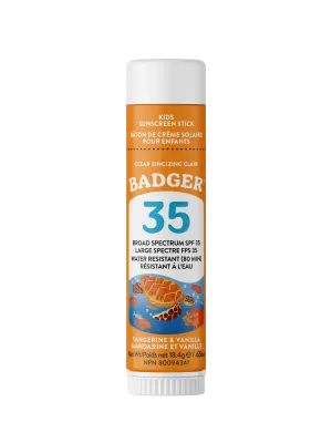 Badger - Spf 35 Clear Zinc Kids Face St, 18.4 g