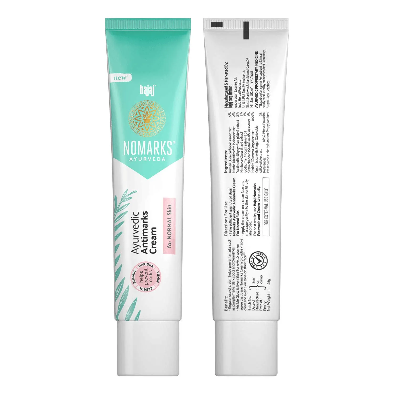 Bajaj Nomarks Ayurveda Cream for Normal Skin - 25g