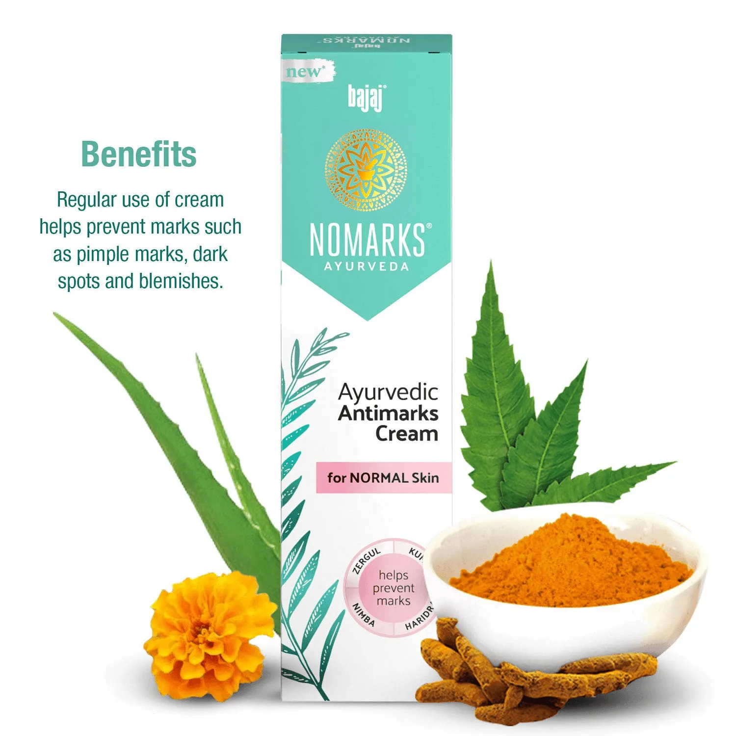 Bajaj Nomarks Ayurveda Cream for Normal Skin - 25g