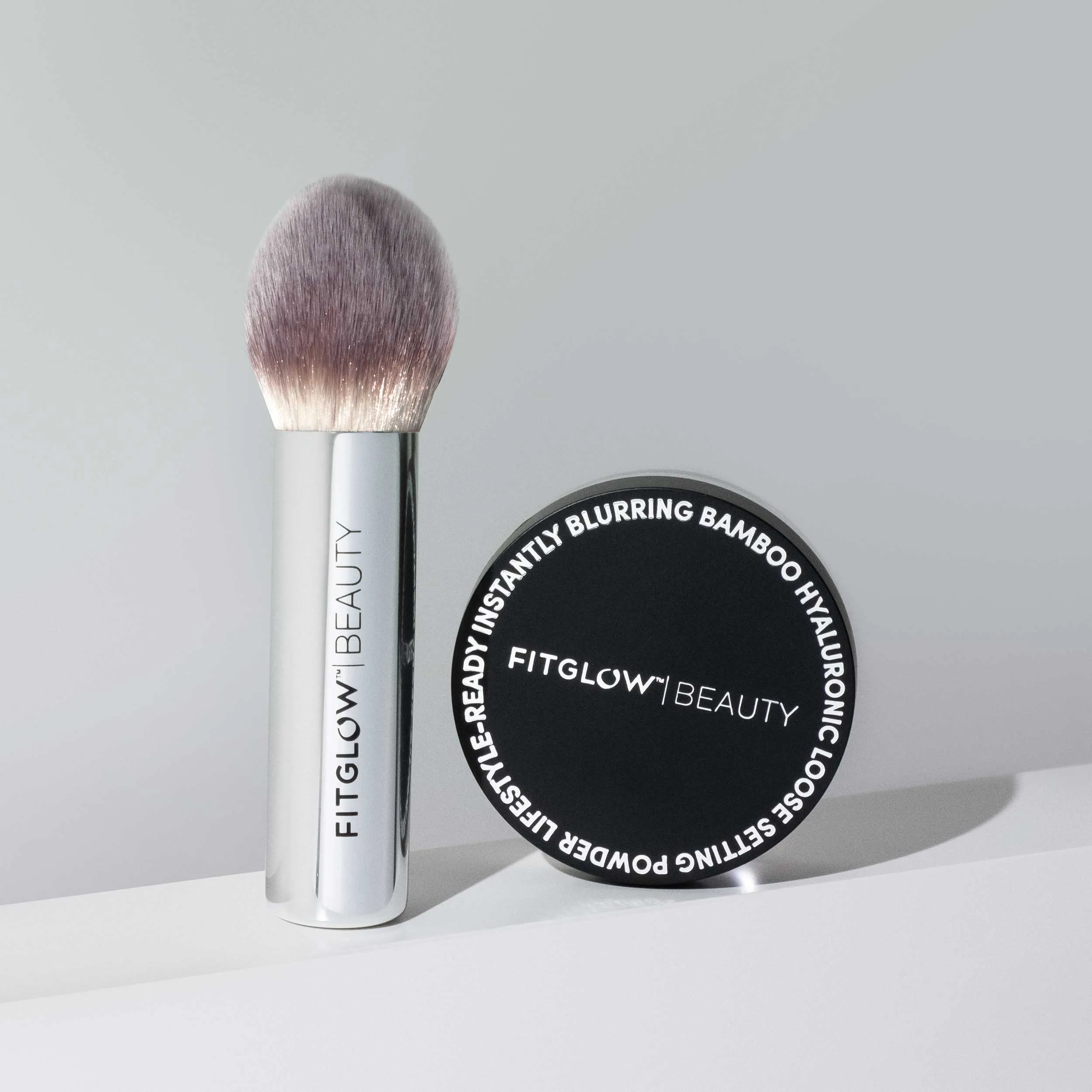 Bamboo Hyaluronic Loose Setting Powder   Brush Duo