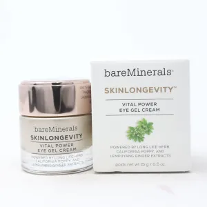 Bareminerals Skinlongevity Vital Power Eye Gel Cream  0.5oz/15g New With Box