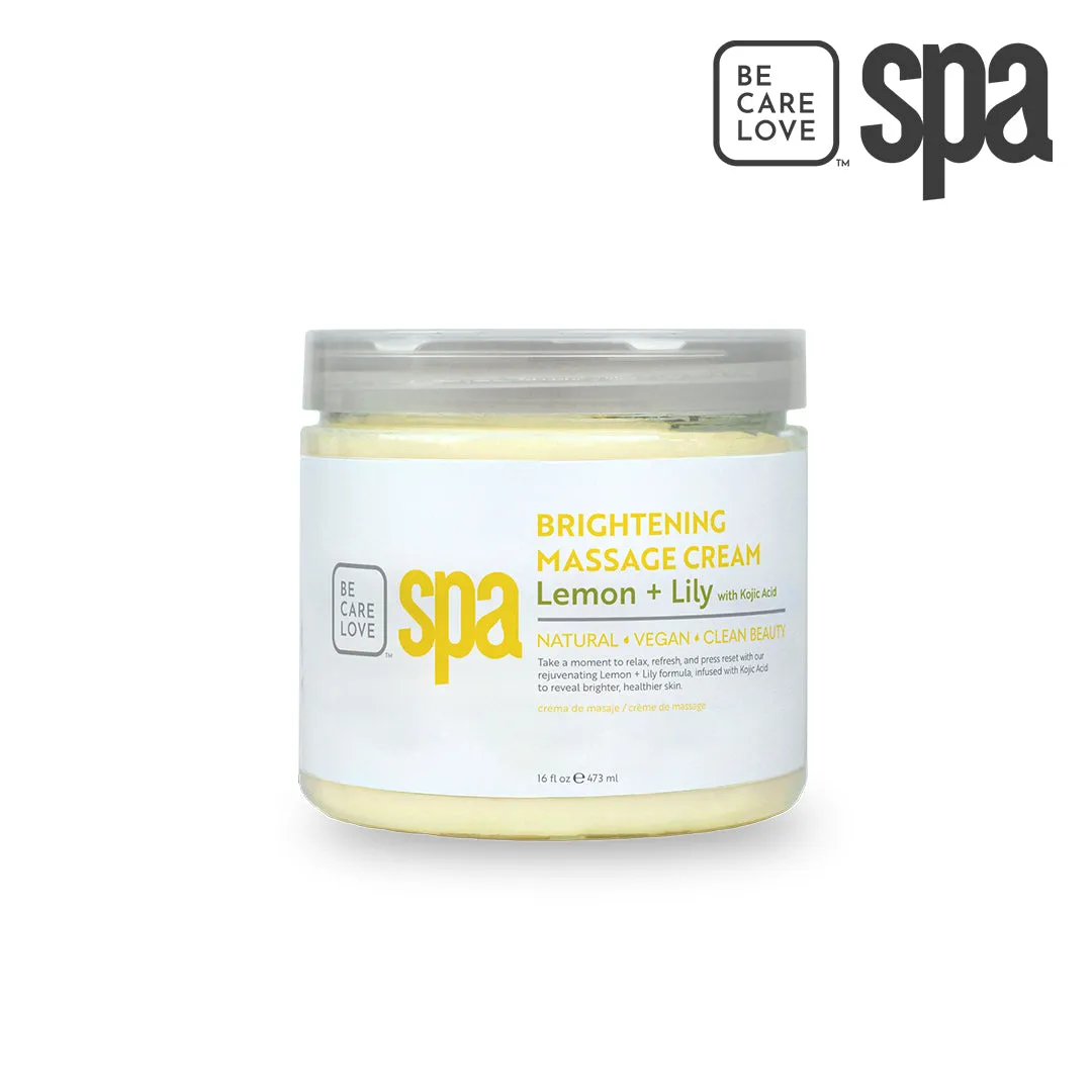 BCL Spa Organics 16oz Lemon   Lily  Massage Cream