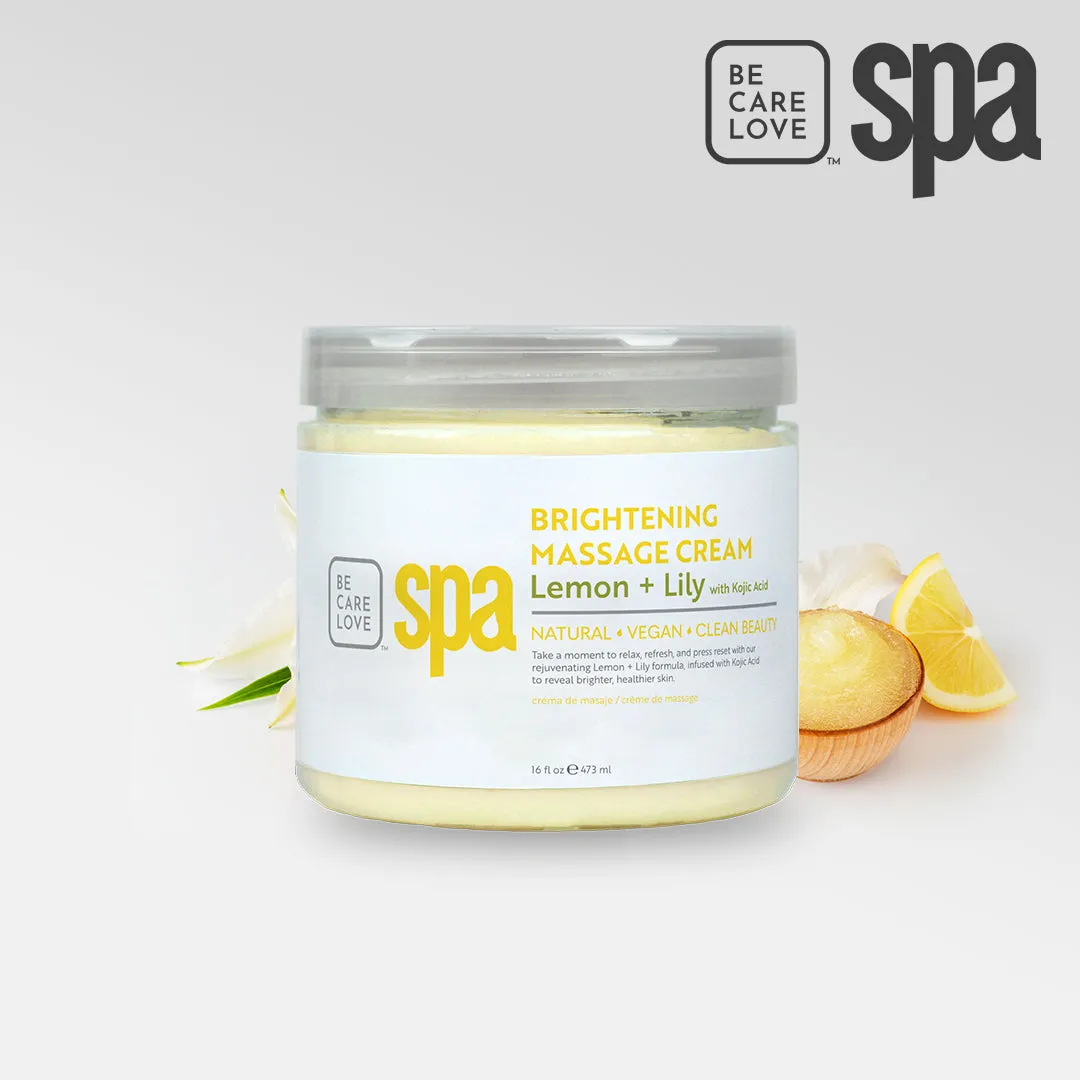 BCL Spa Organics 16oz Lemon   Lily  Massage Cream