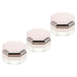 Beaupretty Empty Powder Container Reusable Loose Powder Box Set Portable for Travel Daily Use Simple Compact
