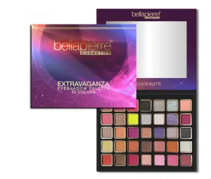 bellapierre Extravaganza Eyeshadow Palette | 35 Shades in Matte, Satin, Shimmer, & Foil Finishes | Non-Toxic & Paraben Free | Vegan & Cruelty Free
