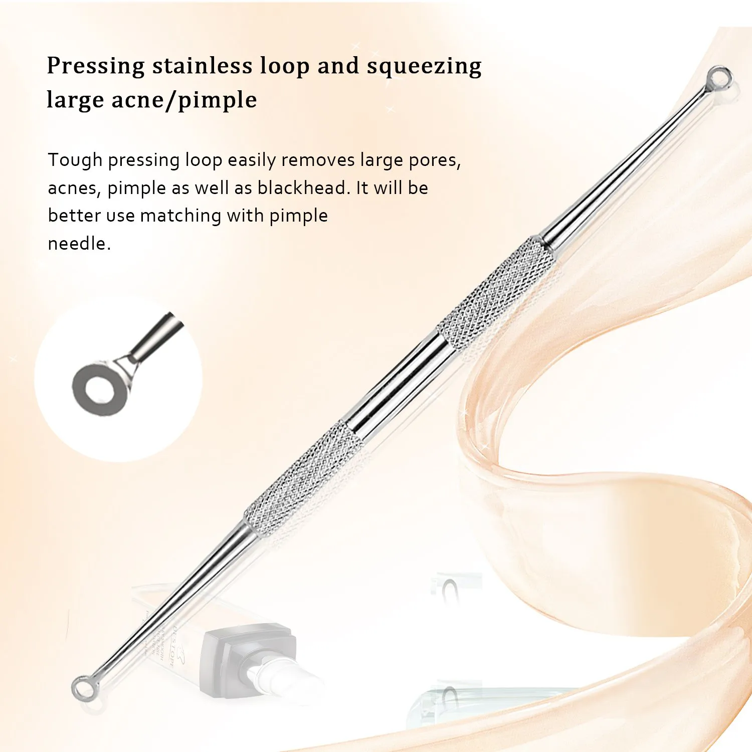 BESTOPE Blackhead Remover Pimple Popper Tool Kit Acne Comedone Zit Blackhead Extractor Tool for Nose Face, Blemish Whitehead Extraction Popping,Stainless Steel with Metal Case