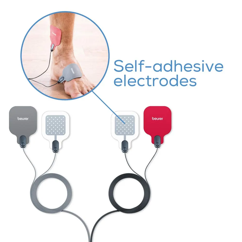 Beurer EM59 Electrode Replacement Set, Suitable for the Beurer EM59 Digital TENS/EMS Device with Heat, Pack of 8 45x45 mm Gel Pads Single