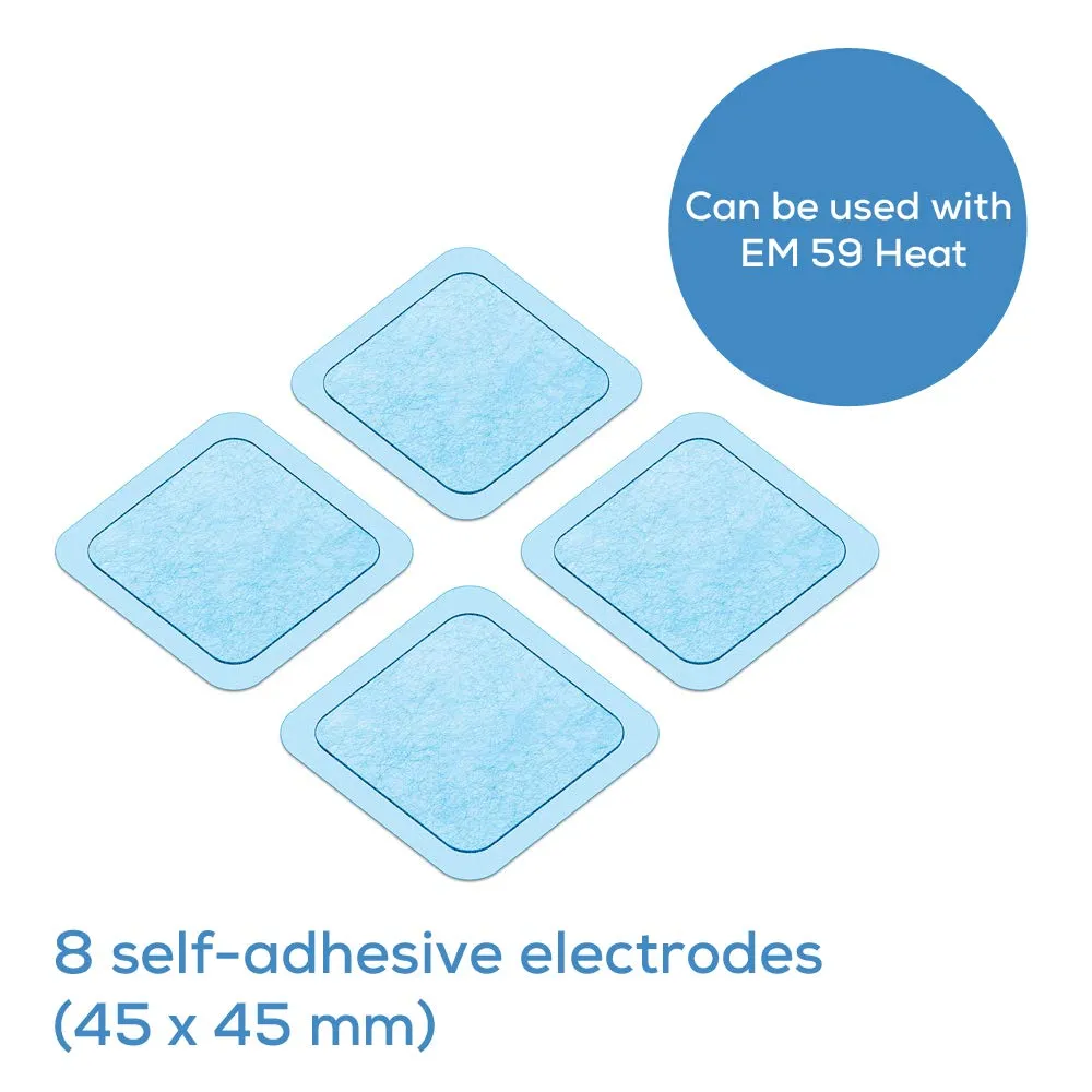 Beurer EM59 Electrode Replacement Set, Suitable for the Beurer EM59 Digital TENS/EMS Device with Heat, Pack of 8 45x45 mm Gel Pads Single