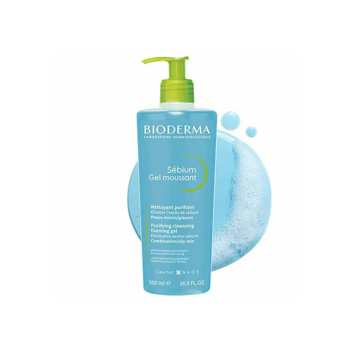 BIODERMA Sébium Moussant Gel Detergente Purificante غسول البشرة المختلطة والدهنية من بايو ديرما