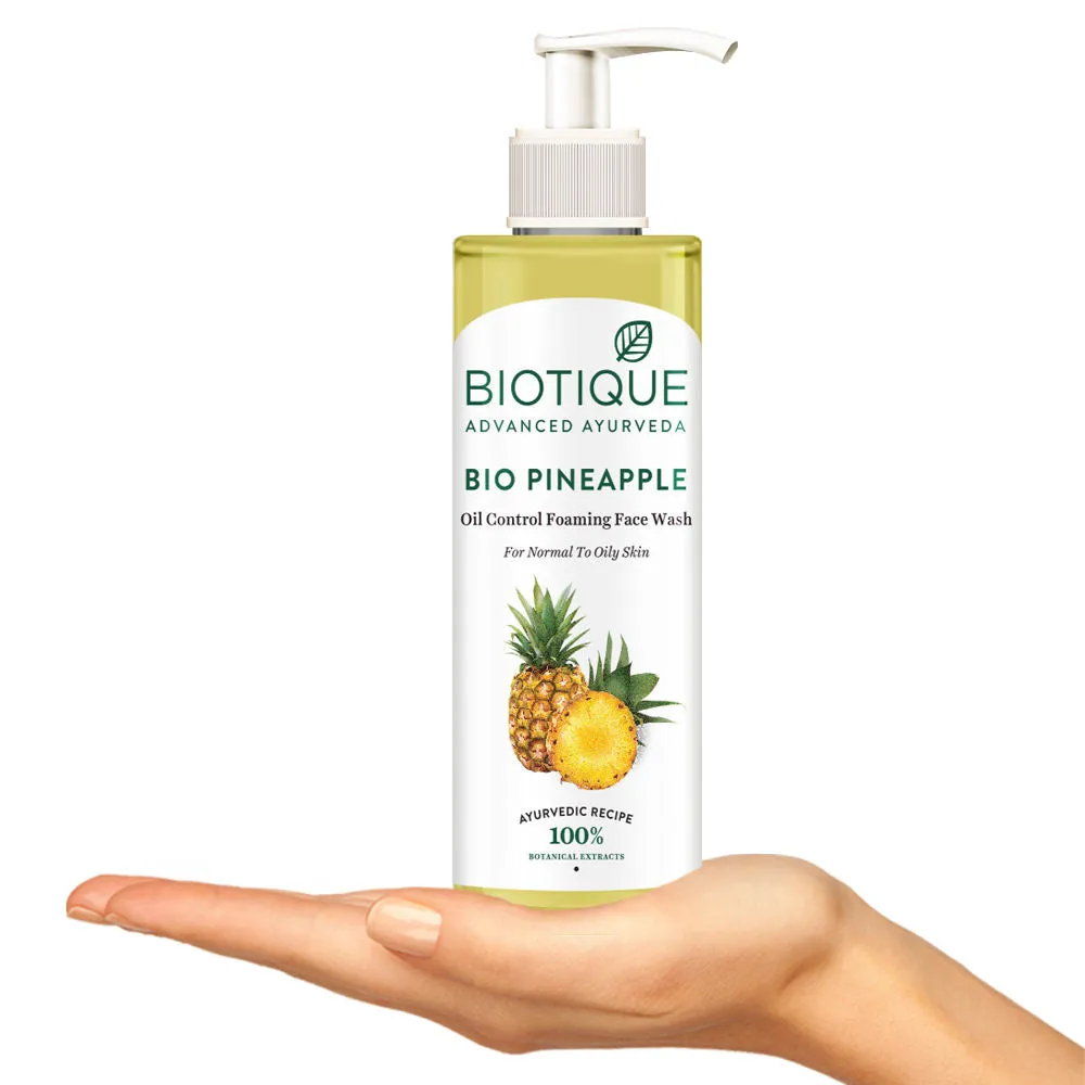 Biotique Bio Pineapple Oil Control Foaming Face Wash (200ml)