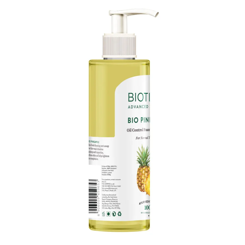 Biotique Bio Pineapple Oil Control Foaming Face Wash (200ml)