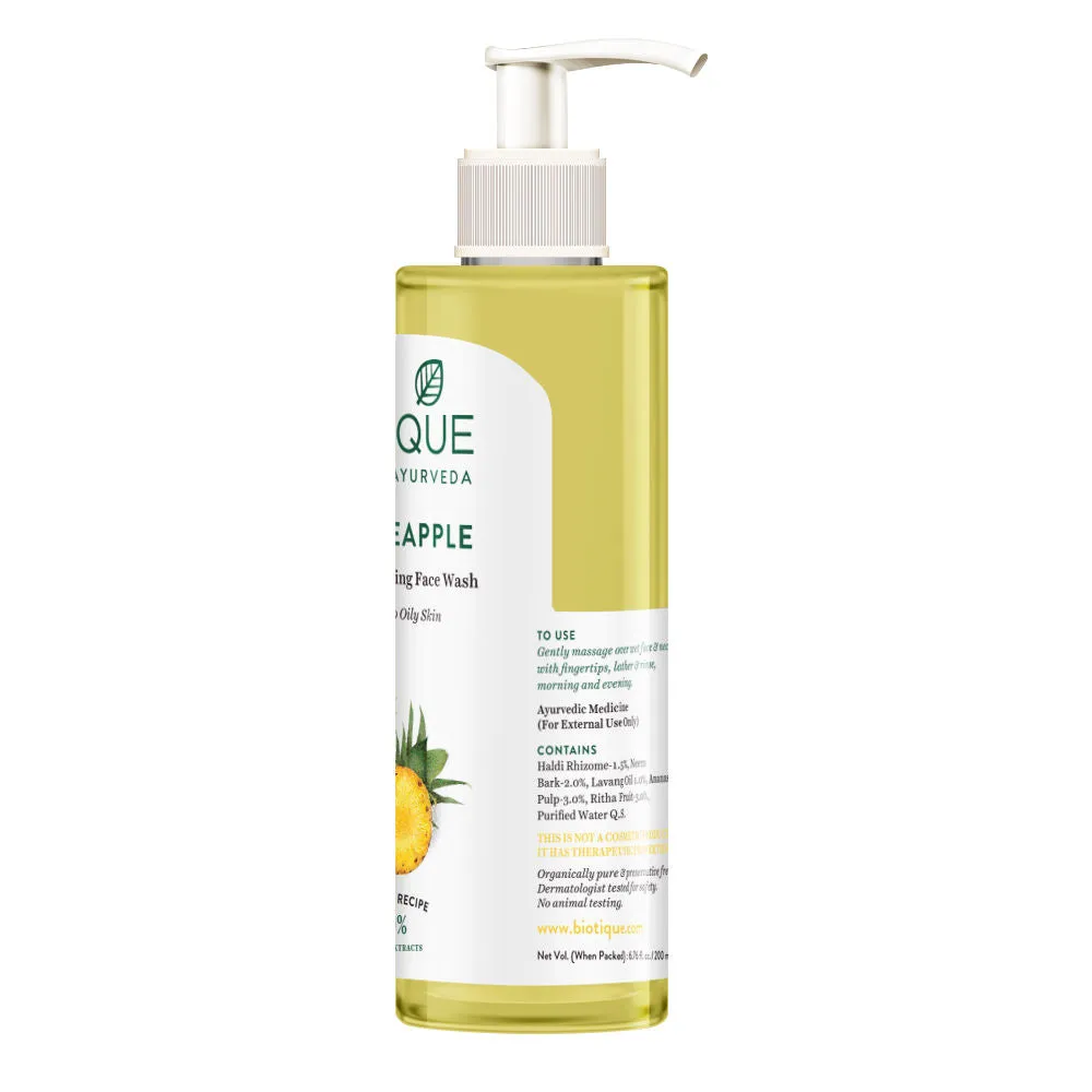 Biotique Bio Pineapple Oil Control Foaming Face Wash (200ml)