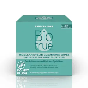 Biotrue Micellar Eyelid Cleansing Wipes (30ct)