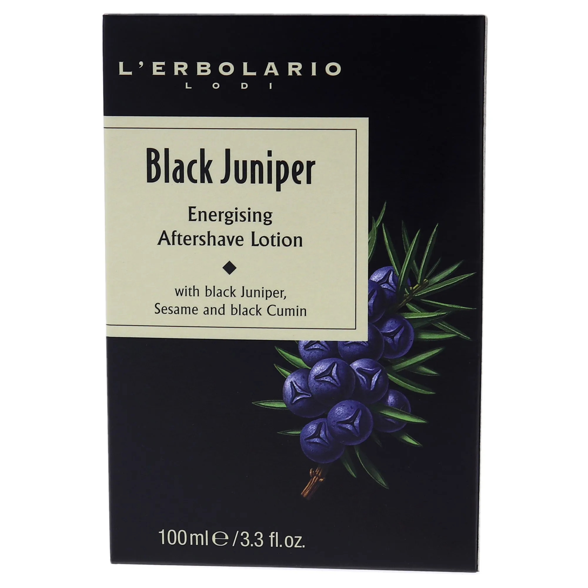 Black Juniper Energising Aftershave Lotion by LErbolario for Unisex - 3.3 oz After Shave Lotion