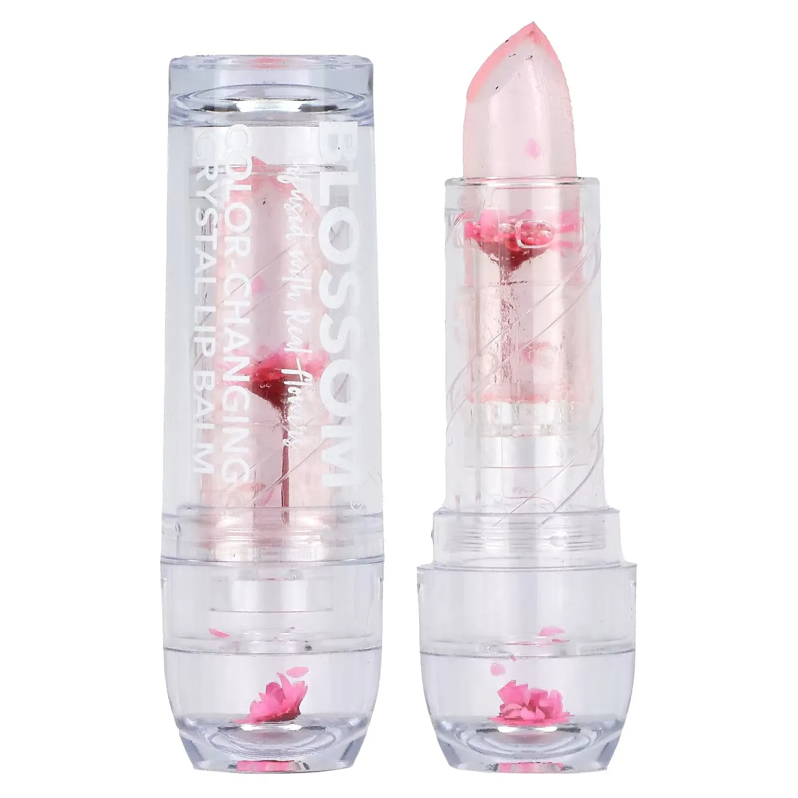 Blossom, Crystal, Color Changing Lip Balm, Pink, 3 g