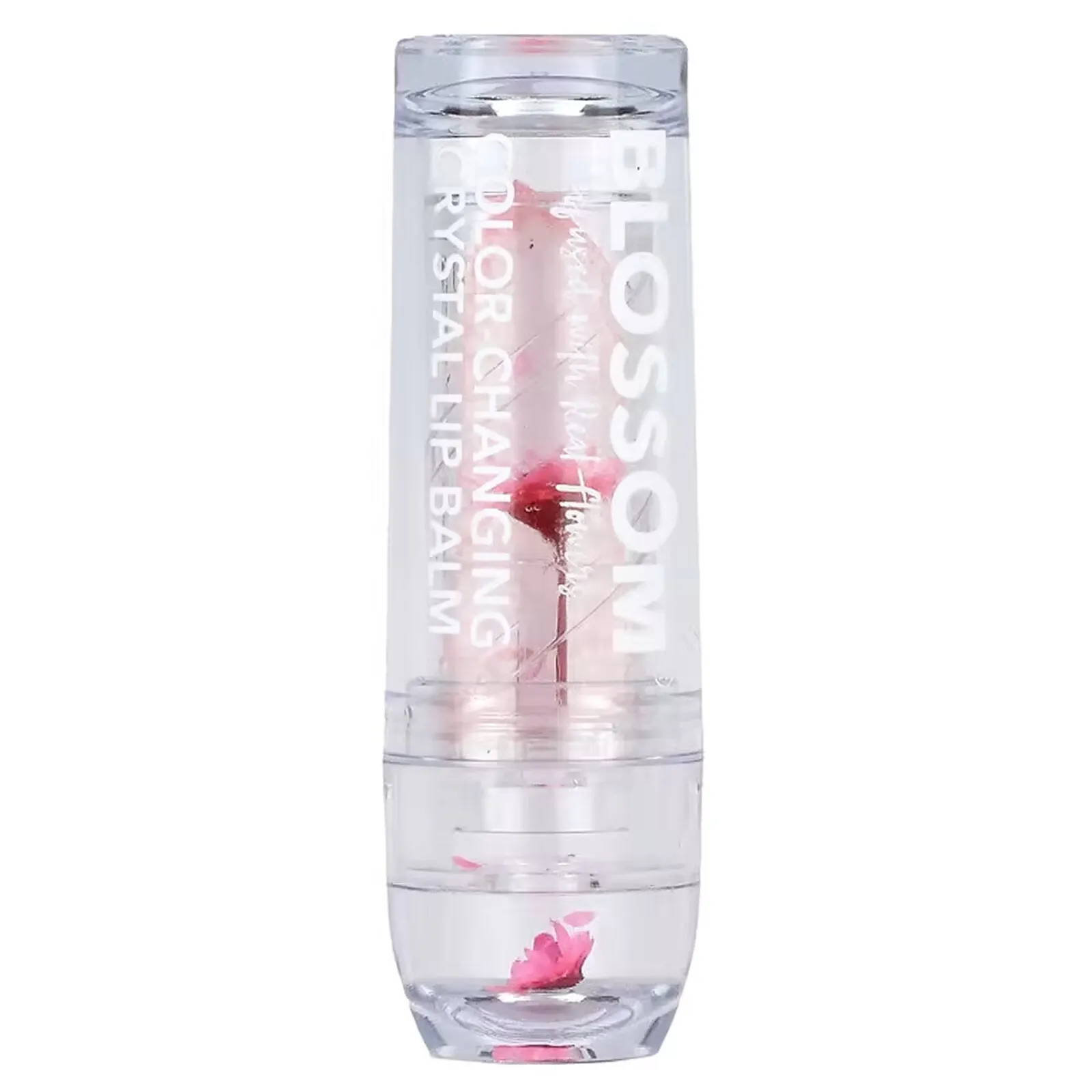 Blossom, Crystal, Color Changing Lip Balm, Pink, 3 g