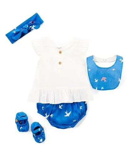 Blue Bird Print 5pc. Set