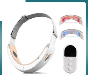 Blue LED Photon Face Lifting Mask EMS Face Lifting Therapy Slimming Vibration Neck Lift