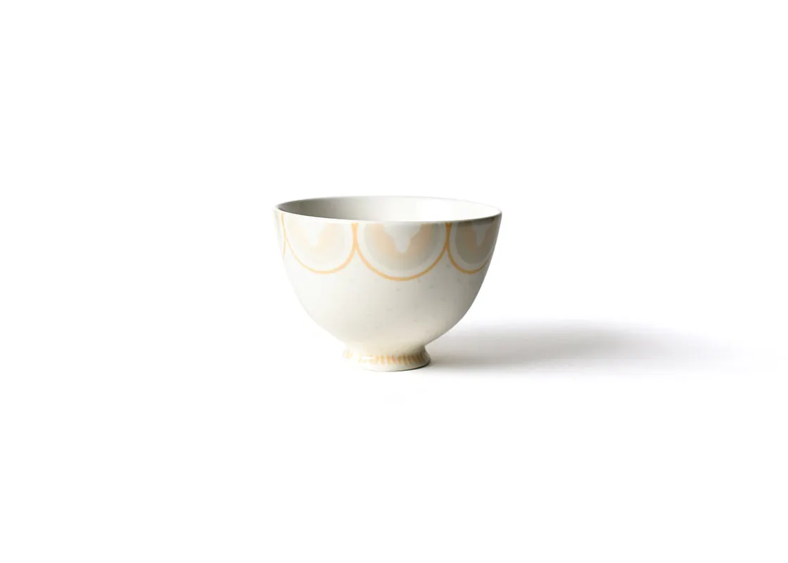 Blush Arabesque Trim 6” Footed Bowl