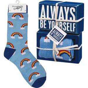 Box Sign and Sock Set - Always Be Yourself