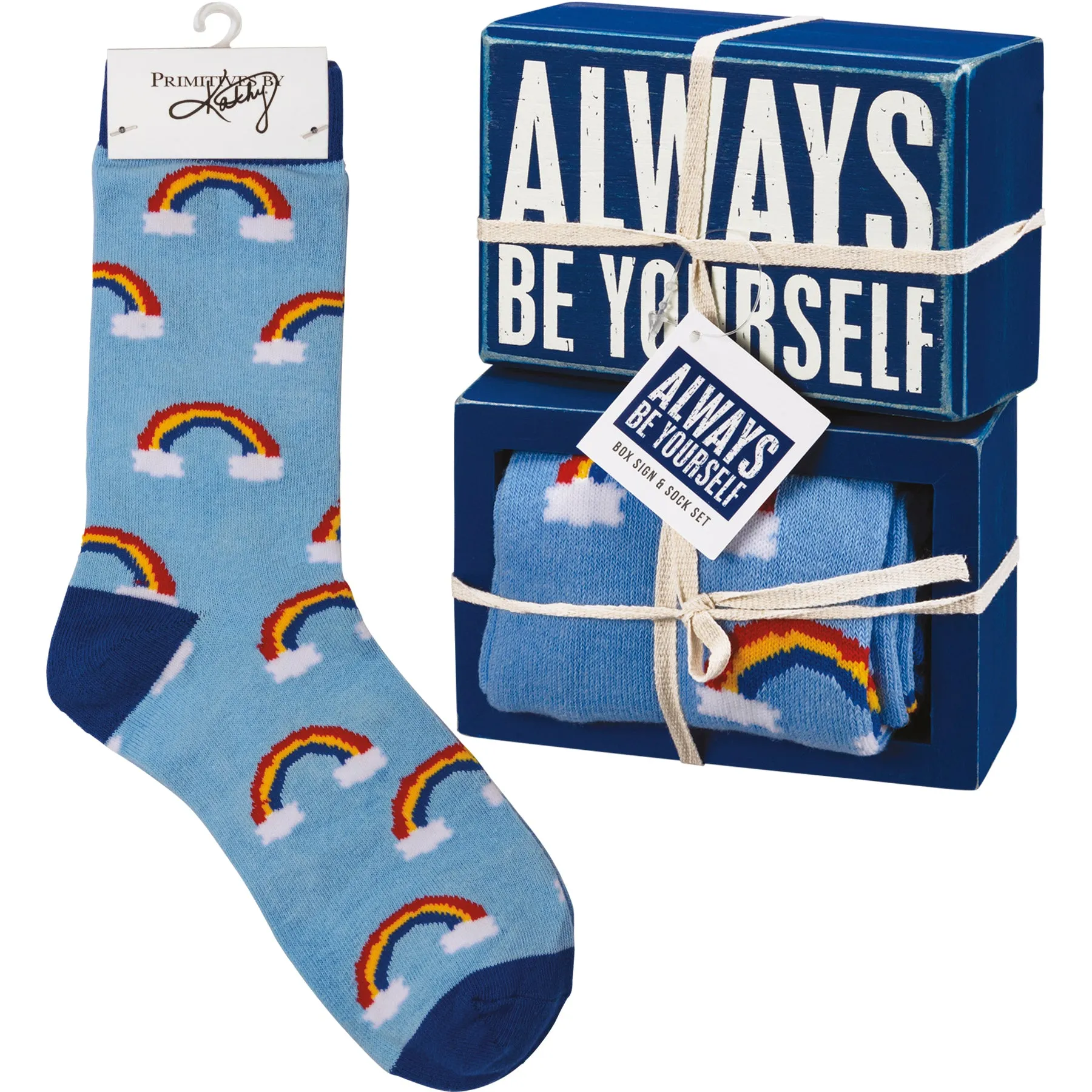 Box Sign and Sock Set - Always Be Yourself