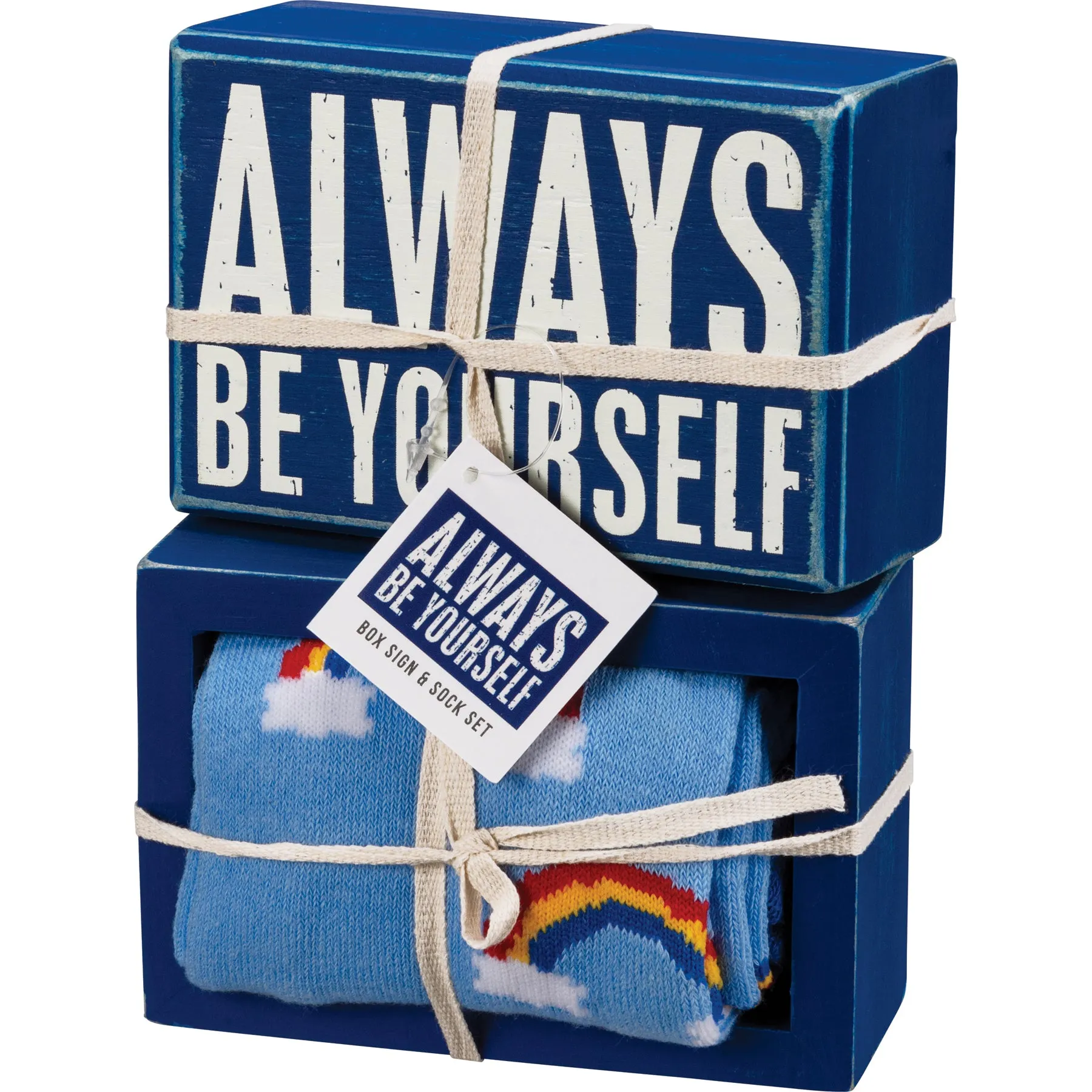 Box Sign and Sock Set - Always Be Yourself