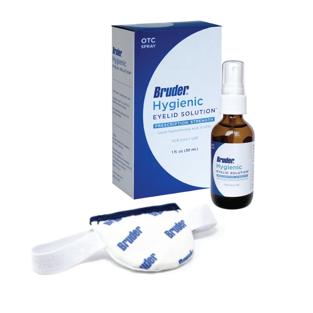 BRUDER Eye Care Bundle (Moist Heat Single Eye Compress/2 fl. oz. Eyelid Solution Spray) #18212