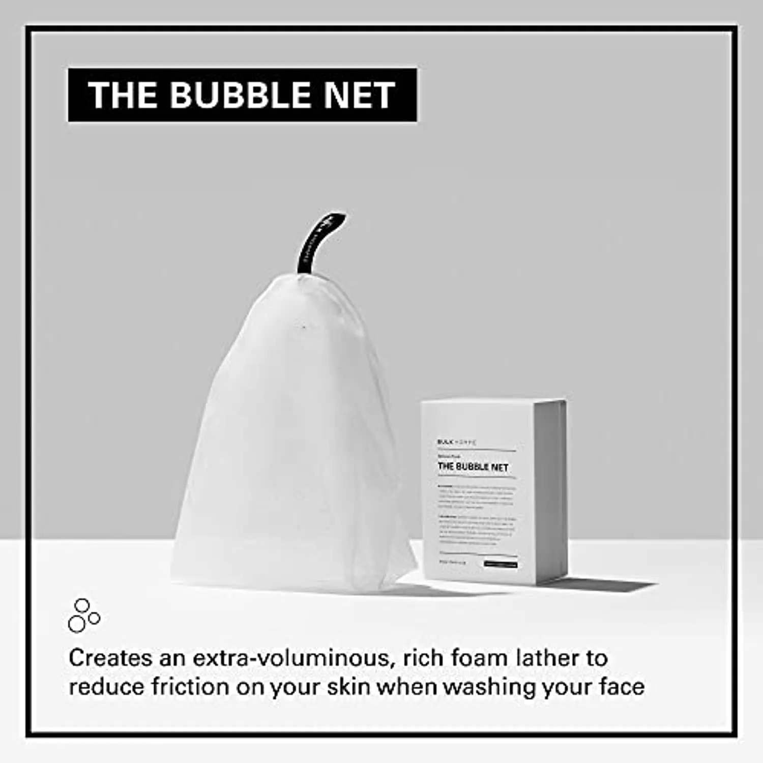 BULK HOMME - THE FACE WASH & THE BUBBLE NET | Men’s Skincare Kit | Hydrating Foaming Face Wash with Bentonite Clay Minerals & Bubble Foam Net For A Rich Lather | Facial Care For All Skin Types