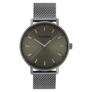 Calvin Klein Grey Mesh Green Dial Men's Watch - 25200048