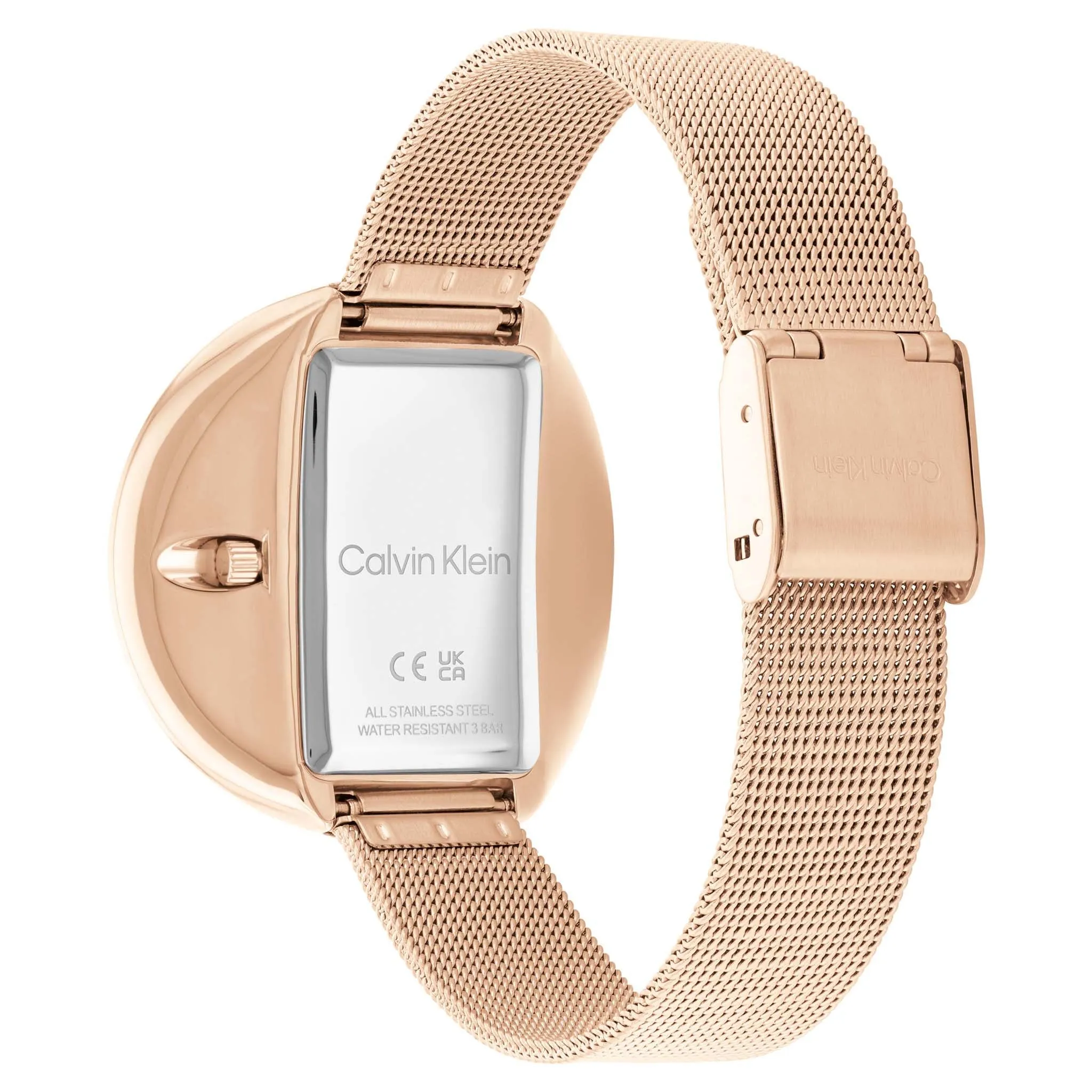 Calvin Klein Steel Mesh Carnation Gold Dial Women's Watch - 25200017