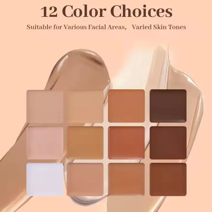 Carla Secret 12-color concealer palette Matte highlighter contour makeup palette creamy