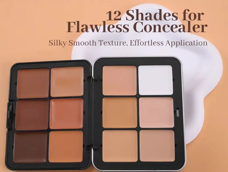 Carla Secret 12-color concealer palette Matte highlighter contour makeup palette creamy