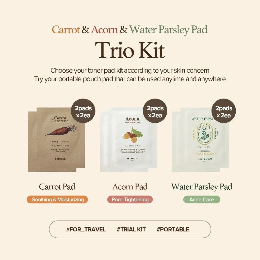 Carrot & Acorn & Water Parsley Pad Trio Kit