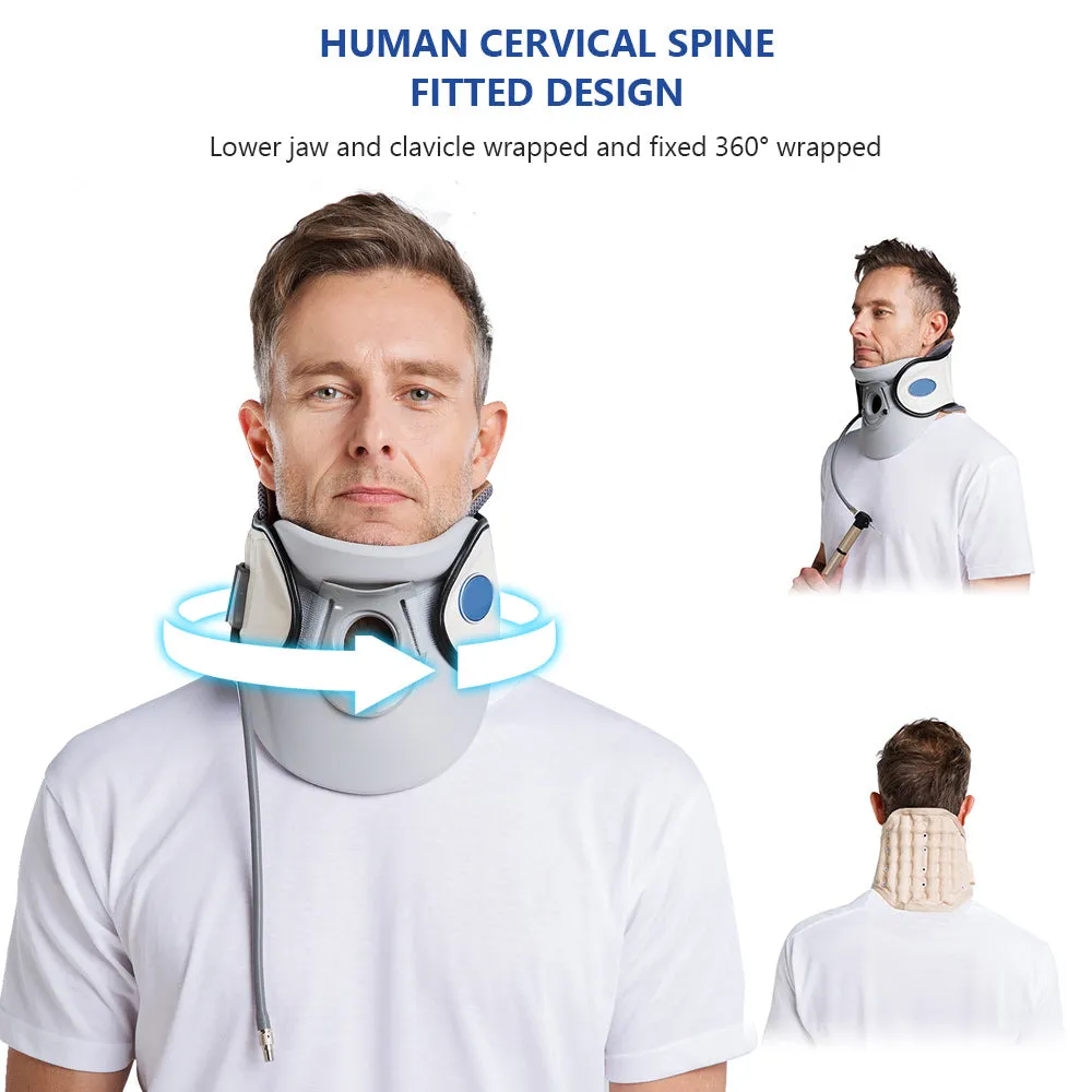 Cervical Neck Traction Device- Pain Relief & Neck Stretcher for Home Use-Airbag Support