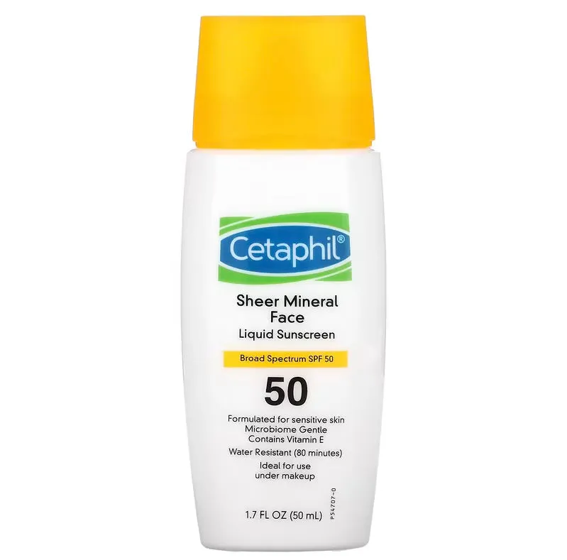 CETAPHIL sun 50 sheer mineral face liquid sunscreen broad spectrum spf 50 واقي الشمس من سيتافيل