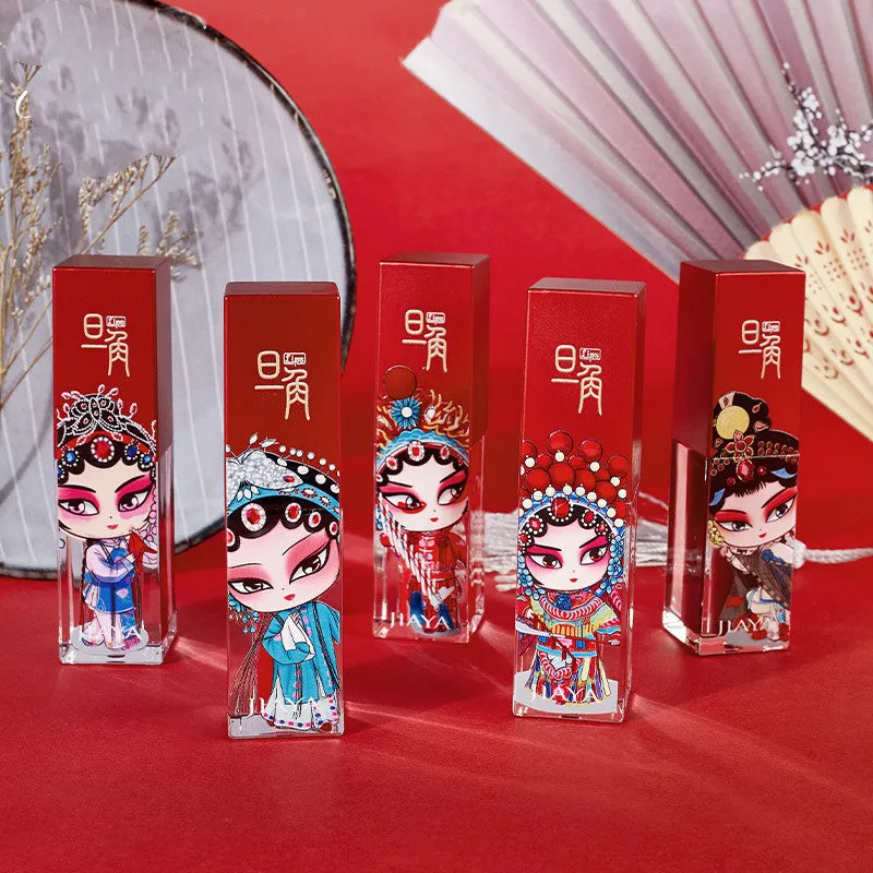 Chinese Opera Character Lip Gloss Set Gift Box for Girlfriend
