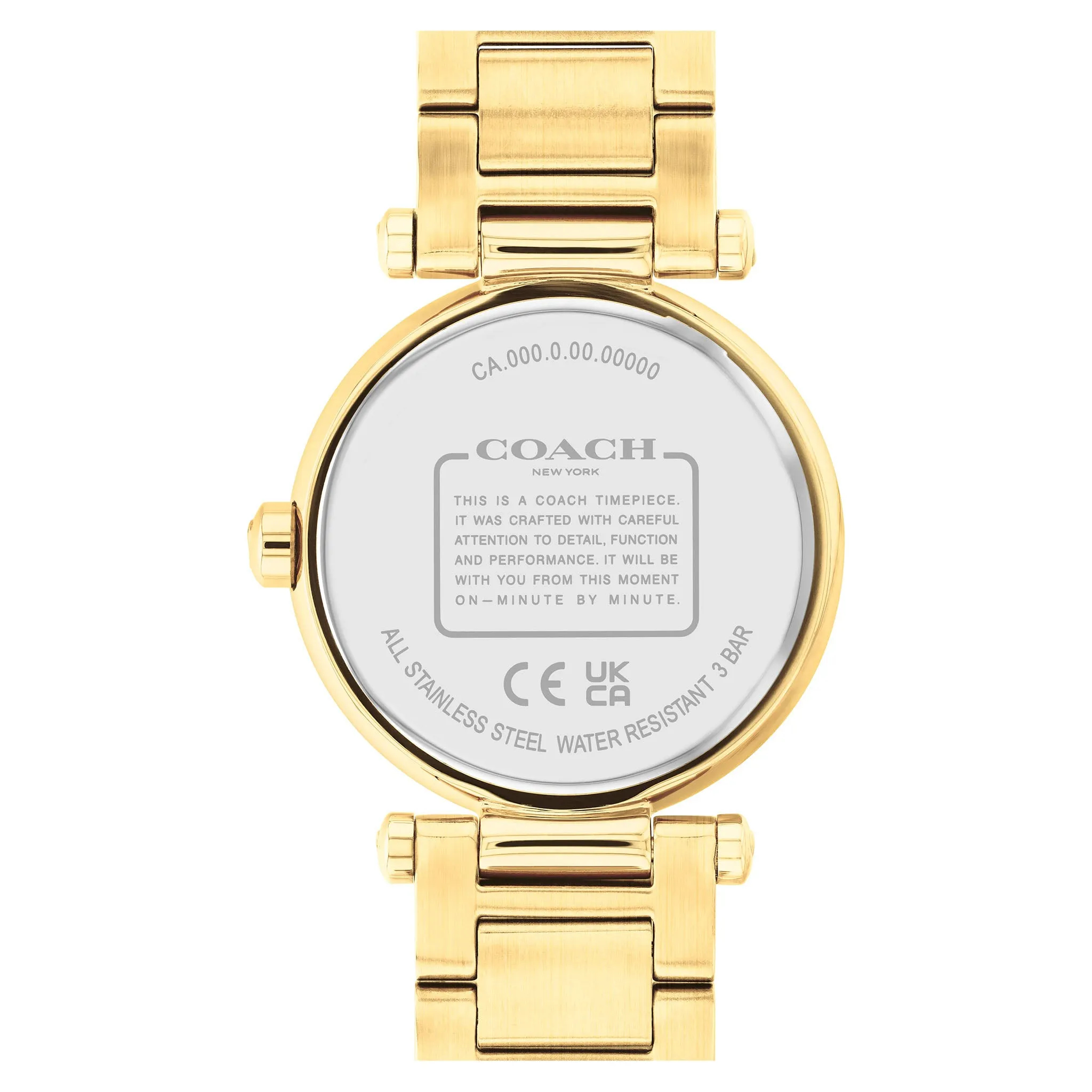 Coach Cary Gold Stainless Steel Blue Dial Women's Watch - 14504046