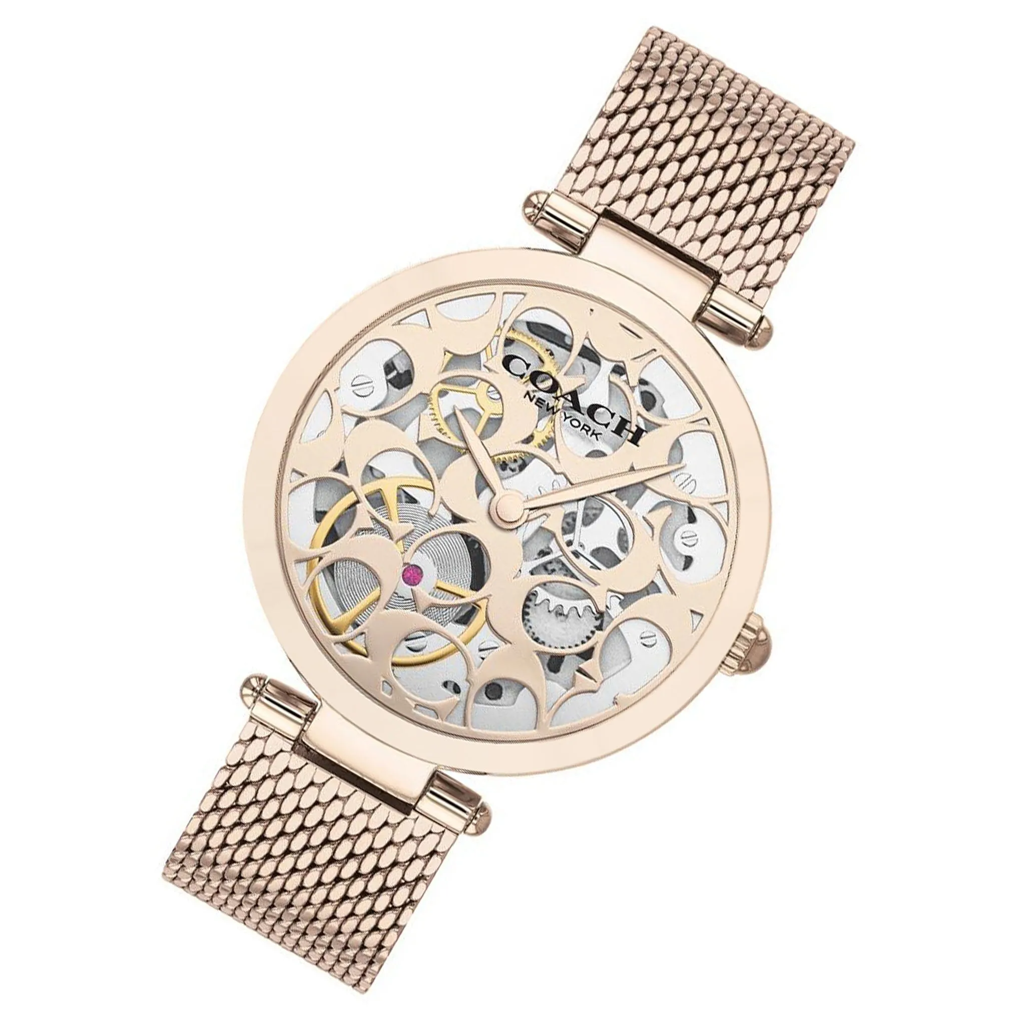 Coach Park Carnation Gold Mesh Women's Multi-function Watch - 14503595