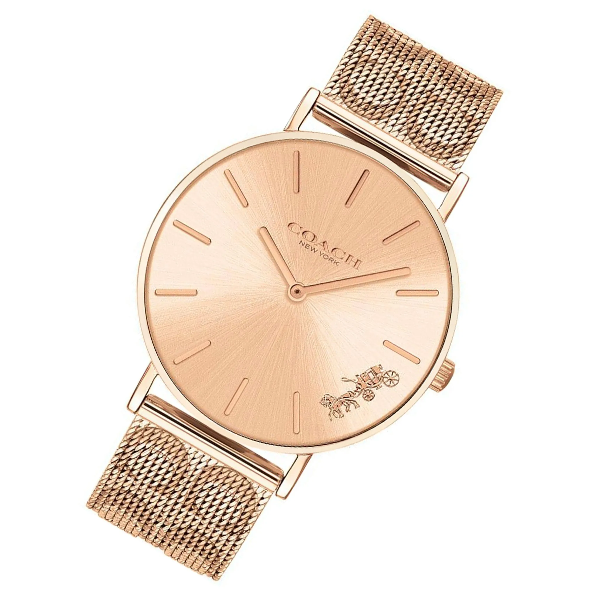 Coach Perry Rose Gold Mesh Ladies Watch - 14503343