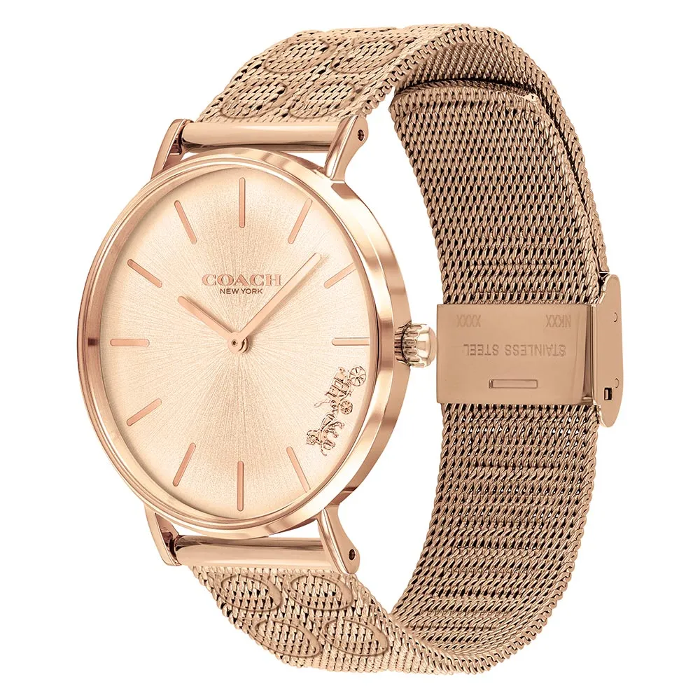 Coach Perry Rose Gold Mesh Ladies Watch - 14503343