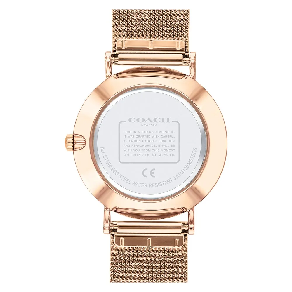Coach Perry Rose Gold Mesh Ladies Watch - 14503343