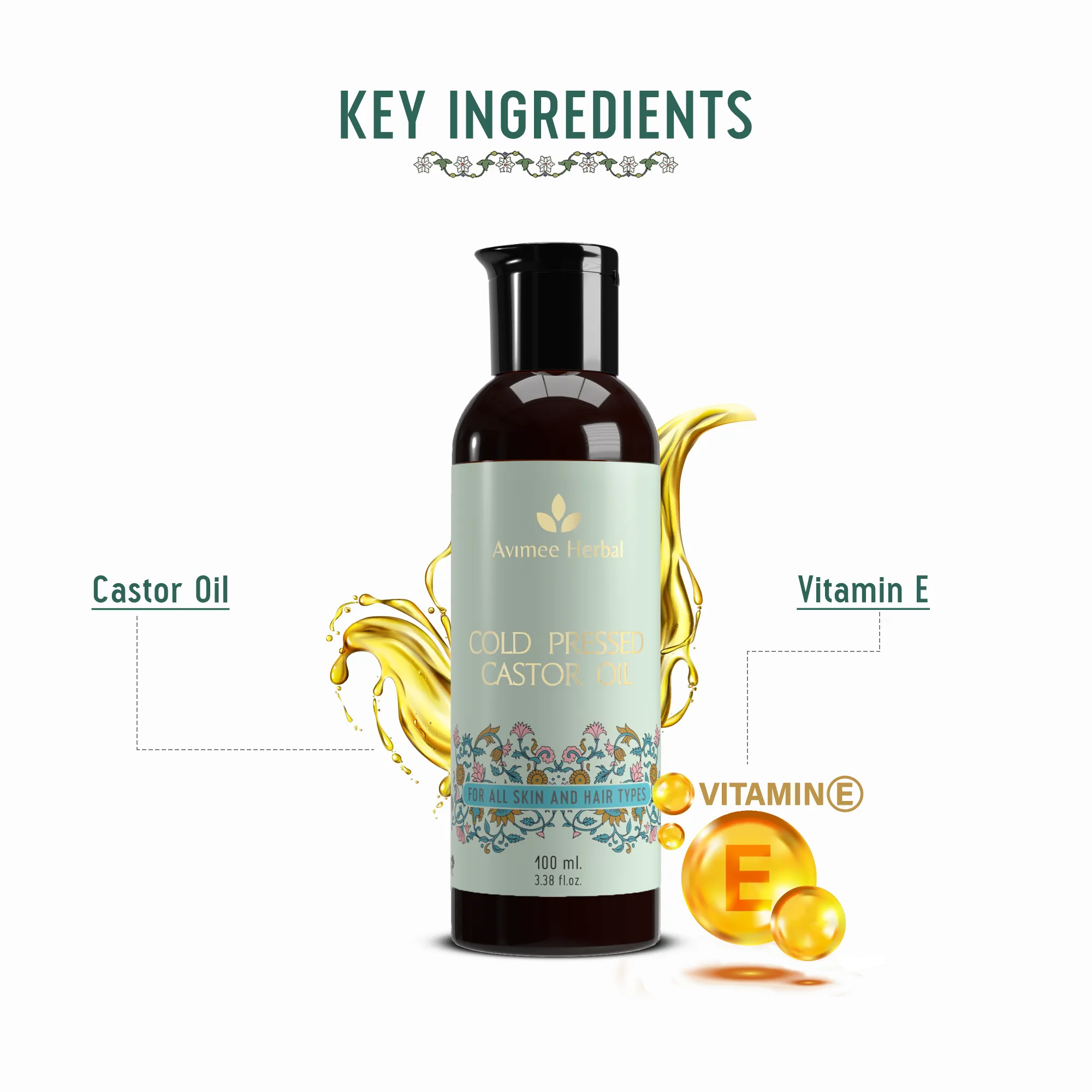 Cold Pressed Castor Oil for Hair Growth