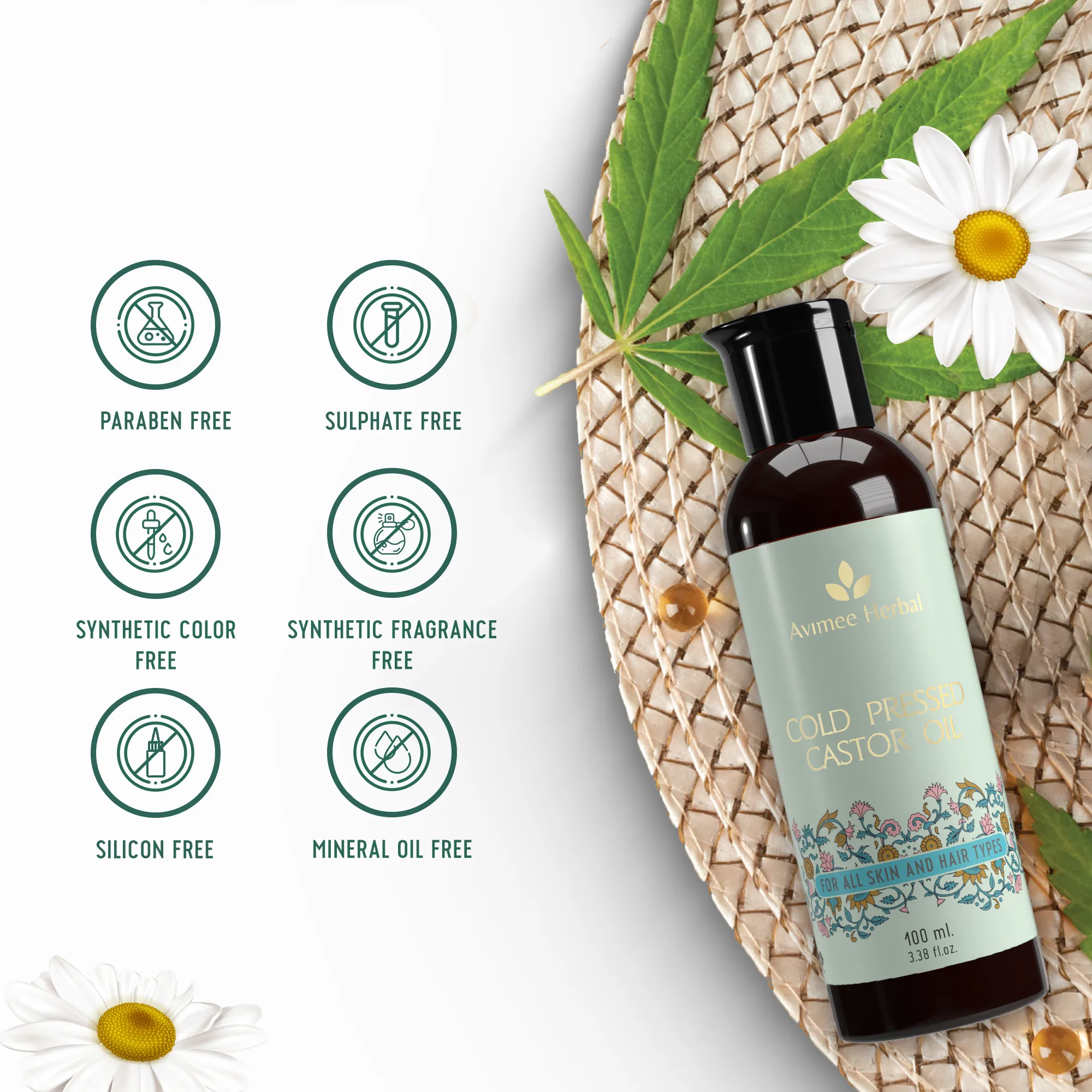 Cold Pressed Castor Oil for Hair Growth