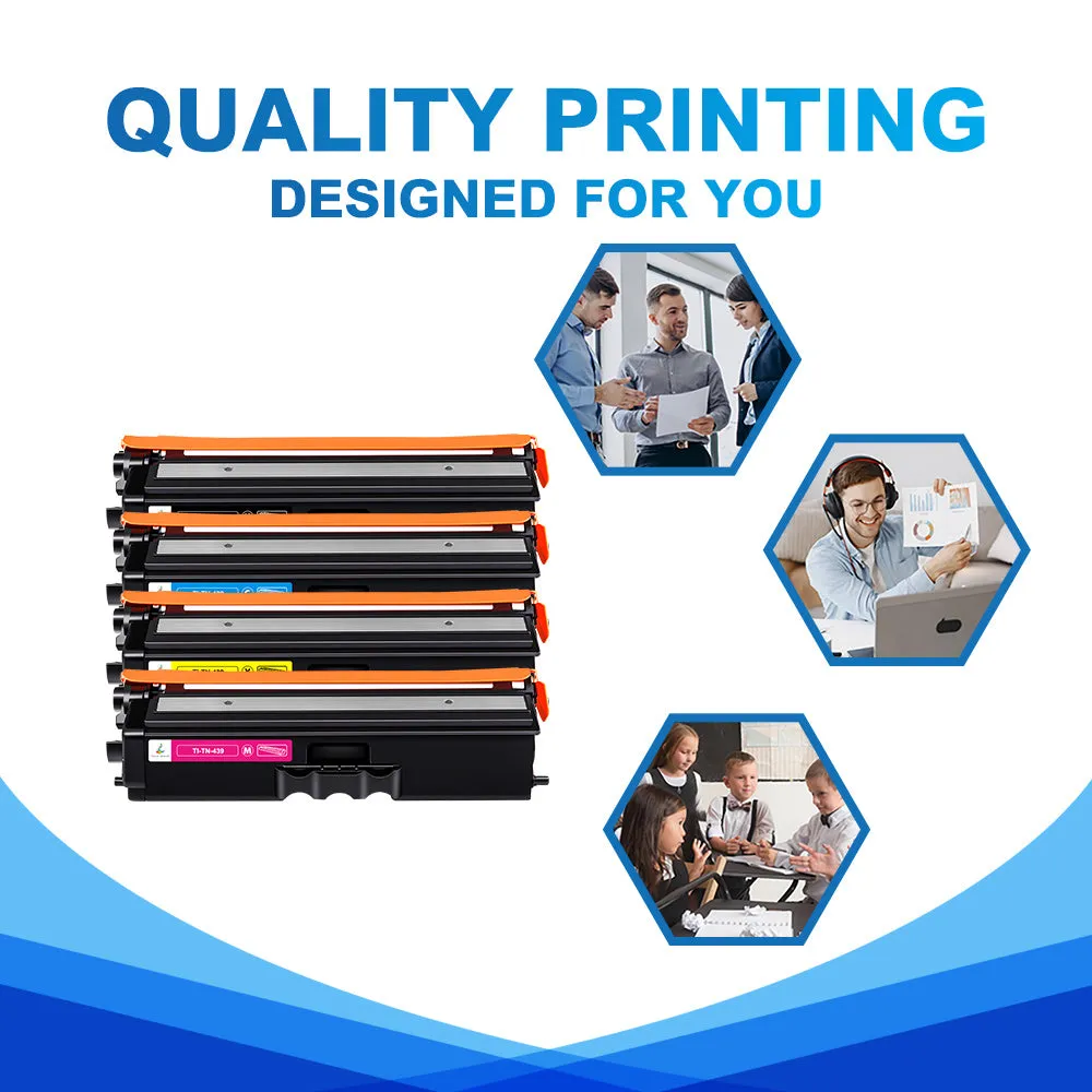 Compatible Brother TN439 Toner Set | TN-439 BK/C/M/Y Ultra High Yield 4-Pack