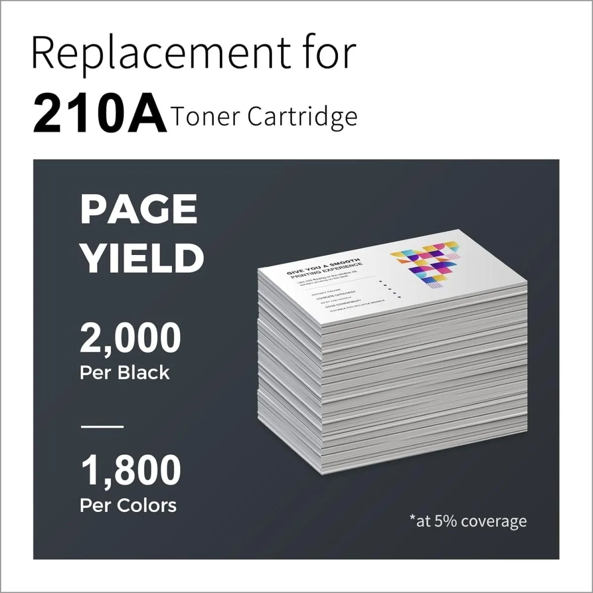 Compatible HP 210A Toner Cartridge 4-Pack with Chip,Black Cyan Magenta Yellow