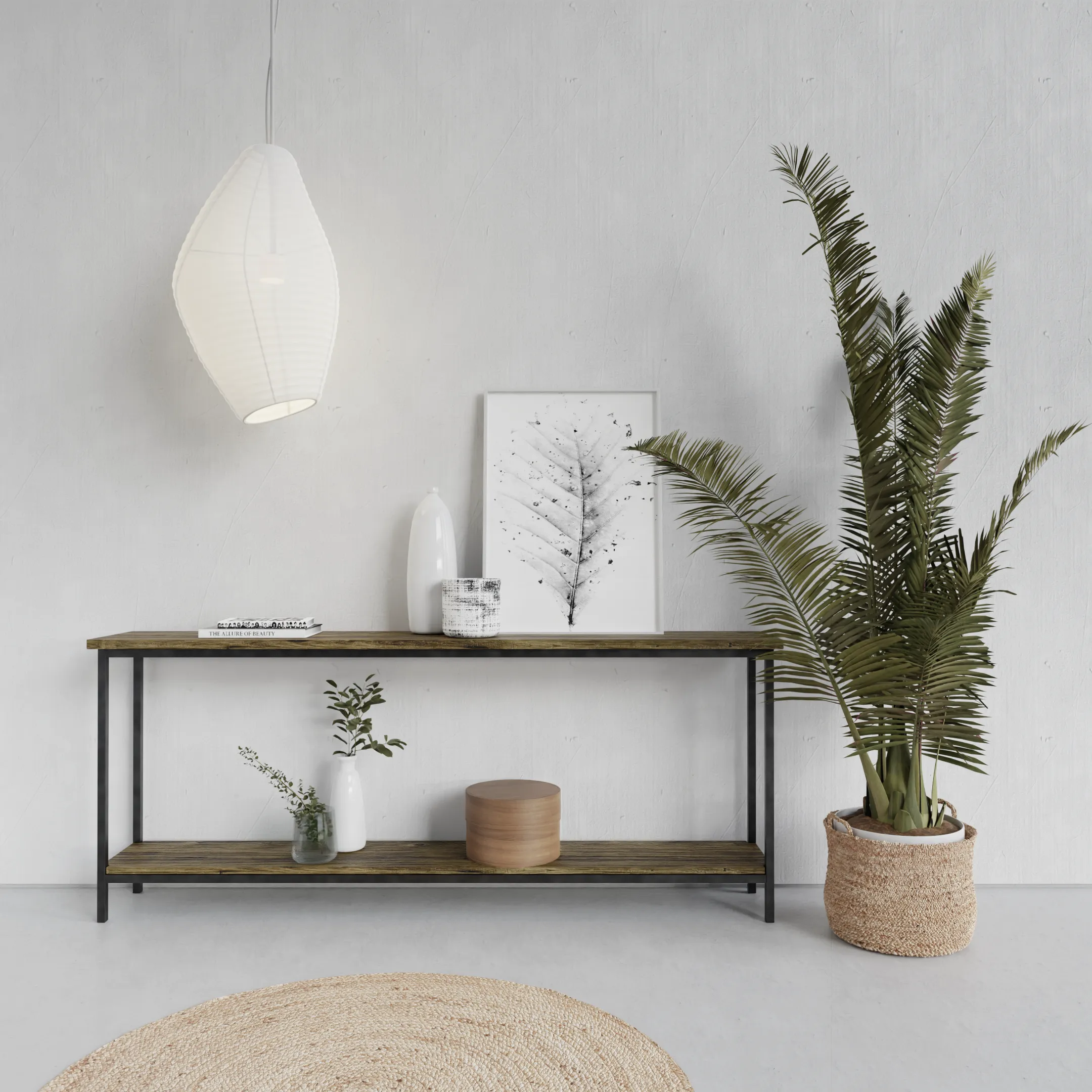 Console Table Nº 3 - Gun Metal / Pine