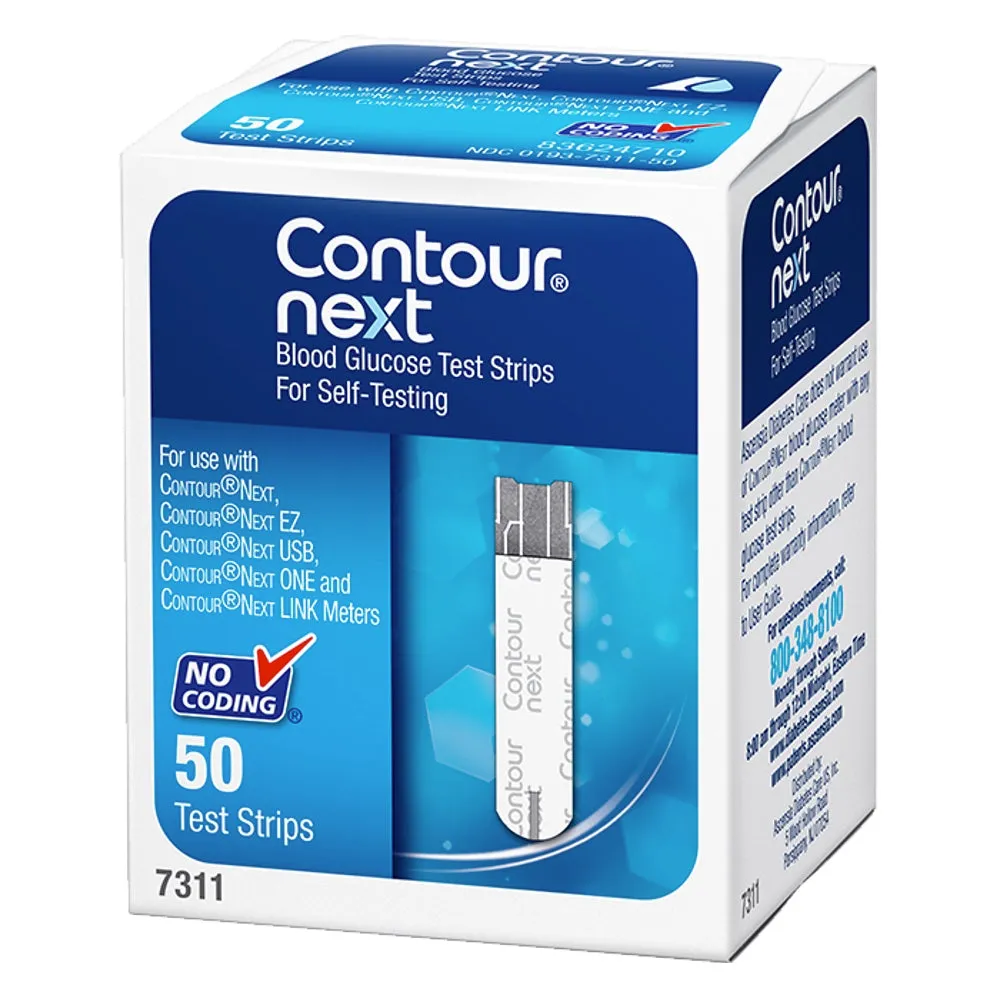 Contour Next Blood Glucose  Test Strips - Box of 50
